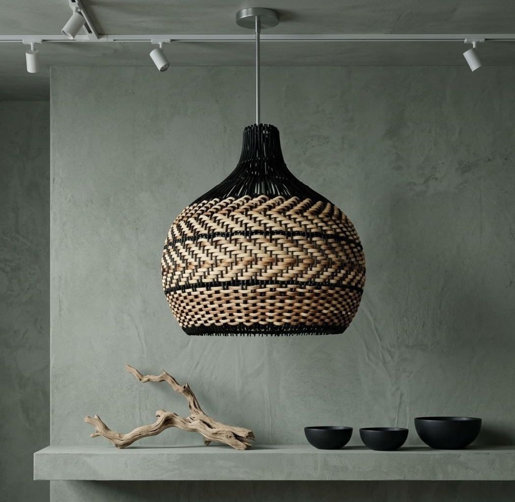 The lamps synthetic motive rattan