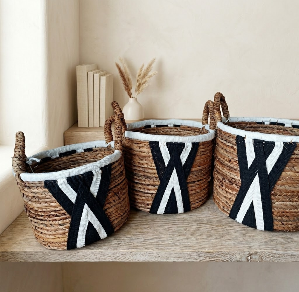 BASKET LAUNDRY PENELOPE SET OF 3