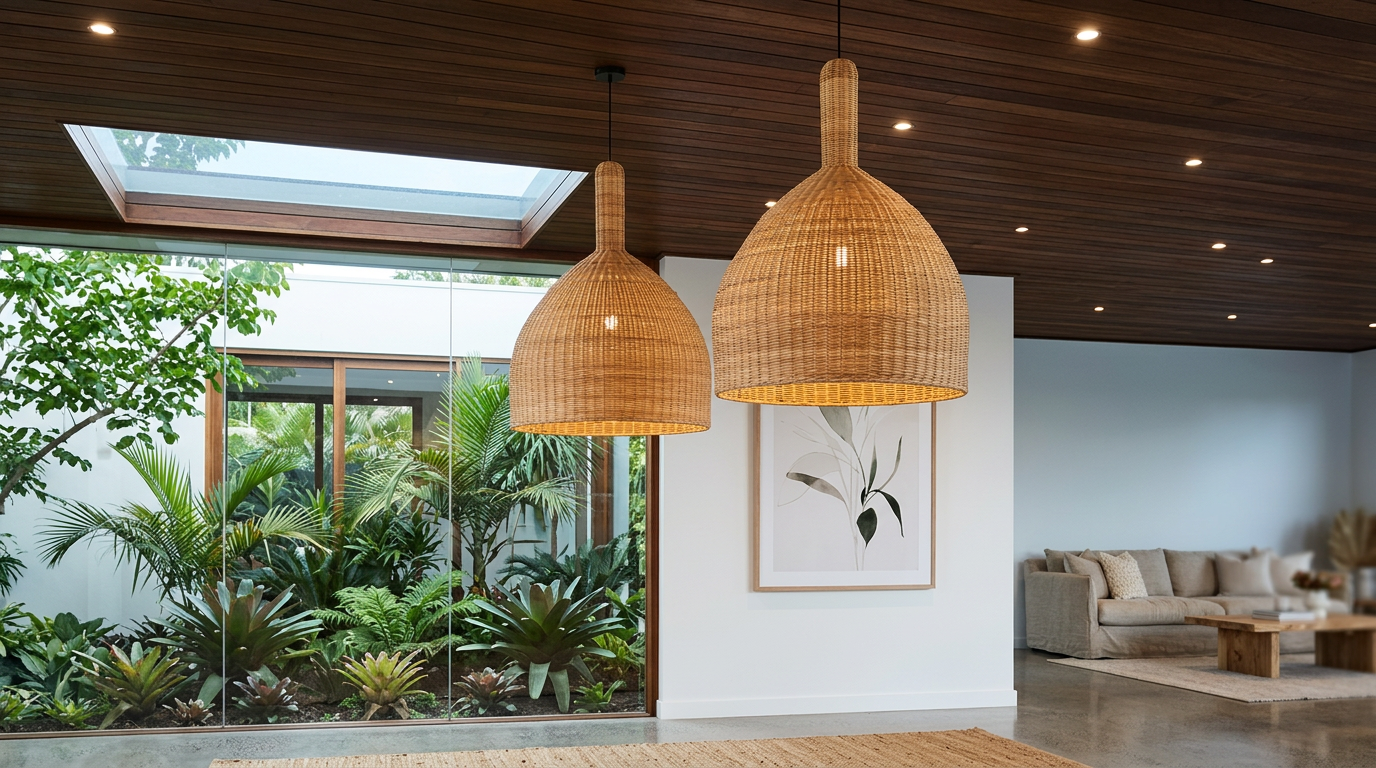 Natural rattan decor