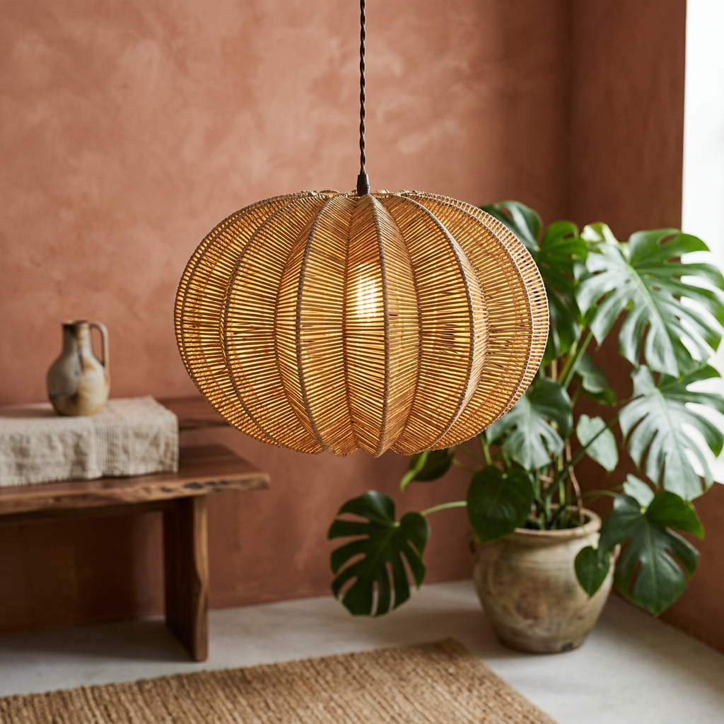 Natural rattan decor