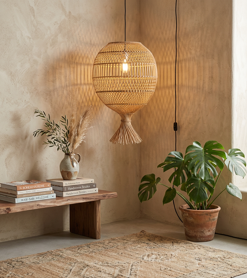 Natural rattan decor