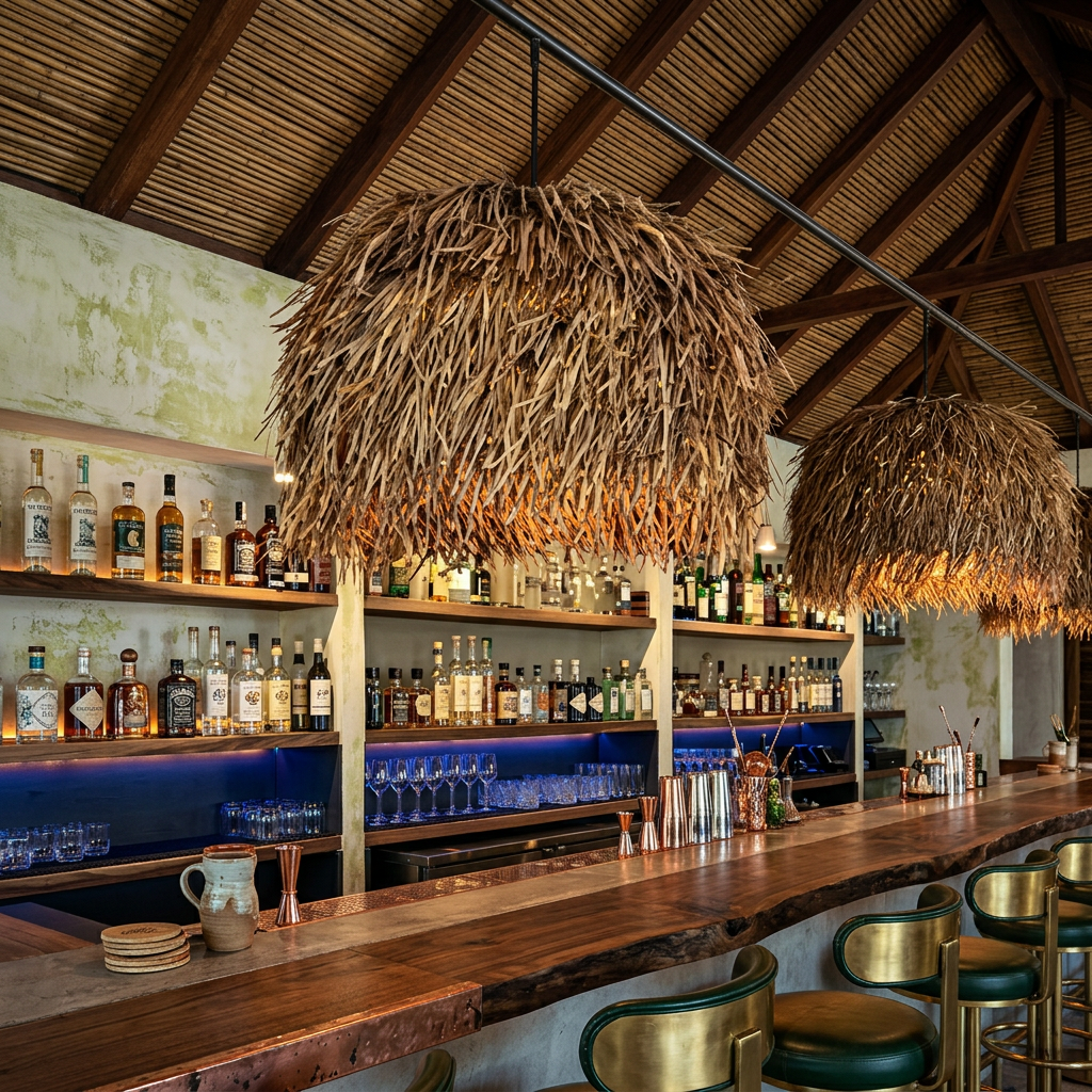 Natural rattan decor